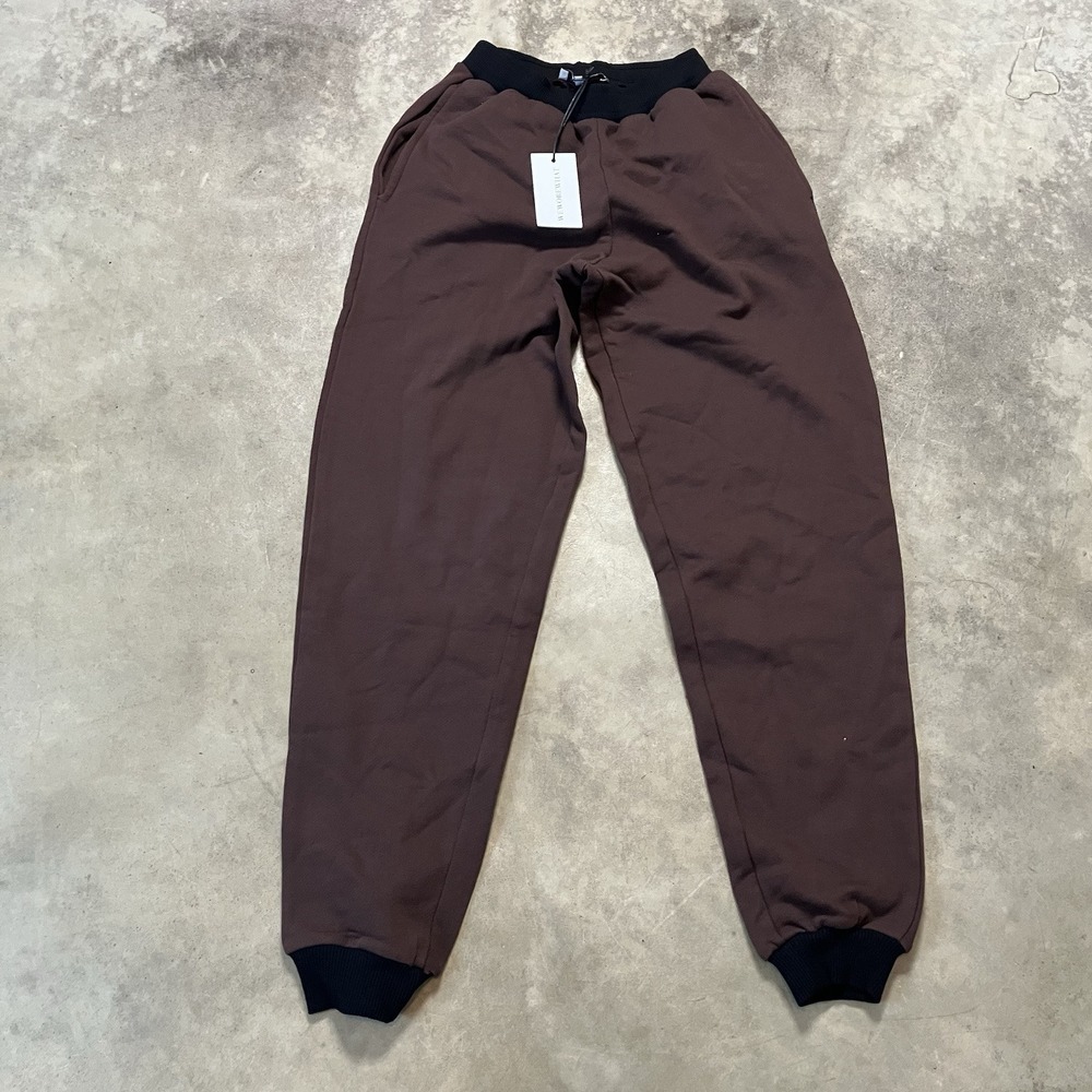 We Wore What Pants Womens Size XXS Color Blocked Black‎ Brown Slim Leg Jogger